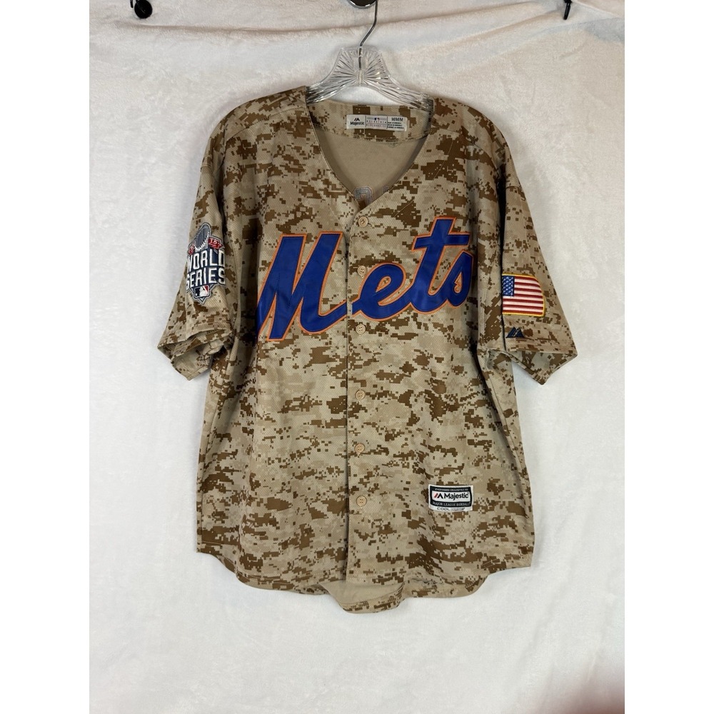 Majestic New York Mets Conforto 30 Camo Jersey Mens 52 Authentic MLB Baseball
